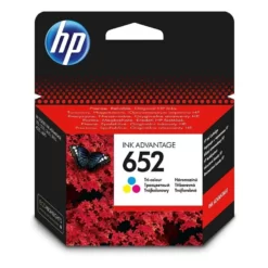 HP 652 trois couleurs – Cartouche d'encre HP d'origine (F6V24AE)