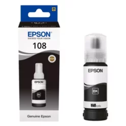 Epson 108 Noir - Bouteille d'encre Epson EcoTank d'origine (C13T09C14A)