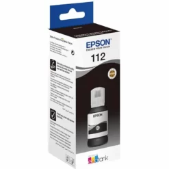 Epson 112 Noir - Bouteille d'encre Epson EcoTank d'origine (C13T06C14A)