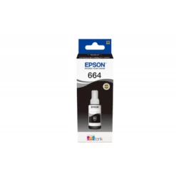 Epson 664 BK (T6641) Noir - Bouteille d'encre Epson d'origine (C13T66414A)