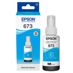 Epson 673 C (T6732) Cyan - Bouteille d'encre Epson d'origine (C13T67324A)