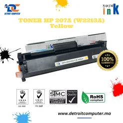 Toner Compatible HP 207A Jaune (W2212A) Avec puce - Najm Ink