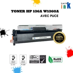 Toner Compatible HP 136A W1360A AVEC PUCE
