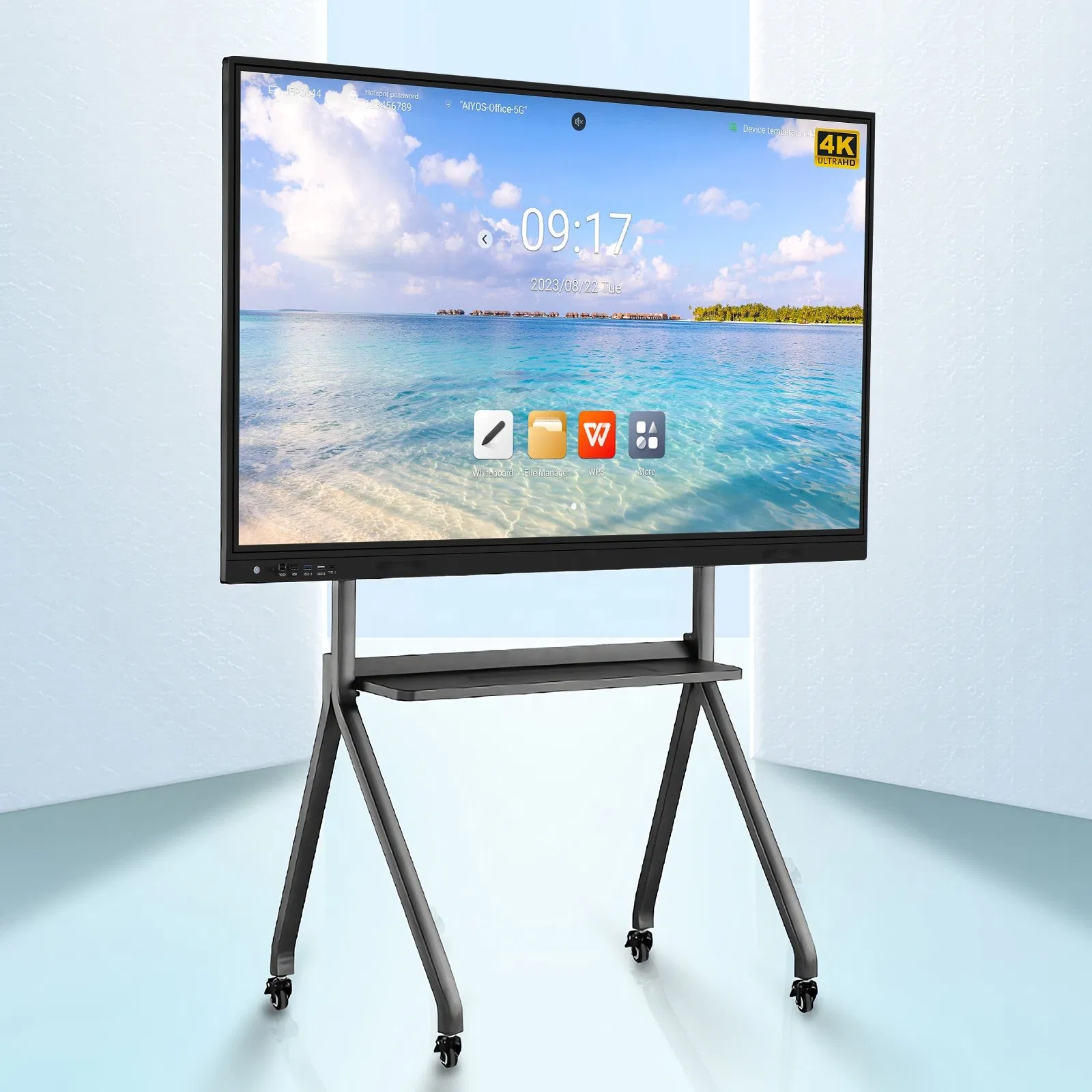 Support mobile pour écran interactif jusqu’à 86 pouces