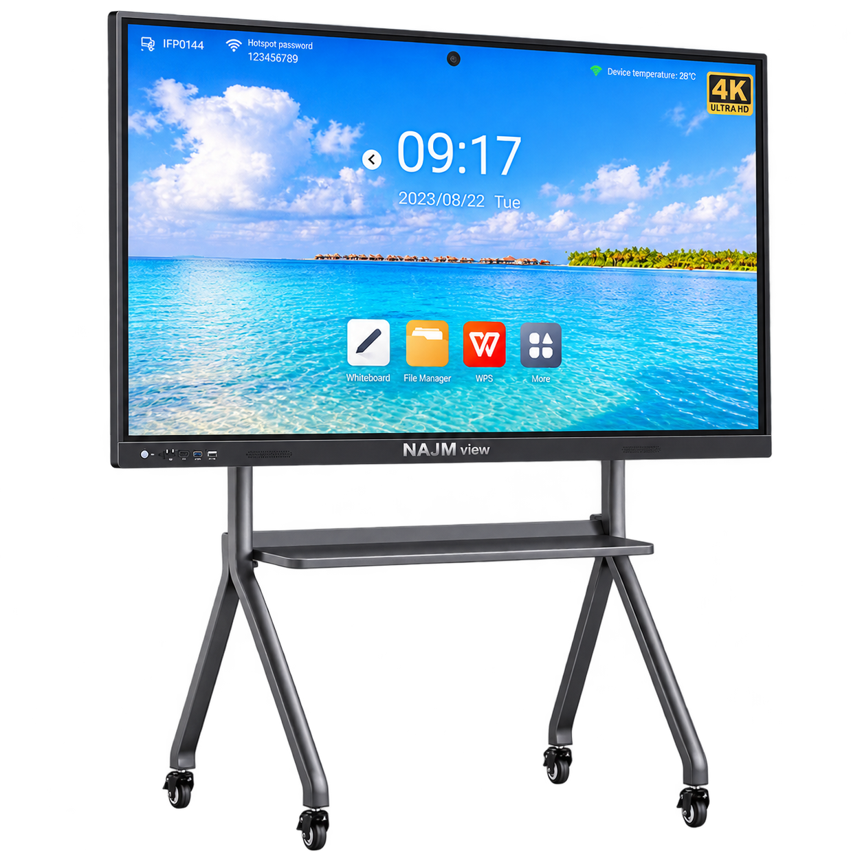 ecran-interactif-najmview-86-4k-uhd-smartboard-8gb-128gb